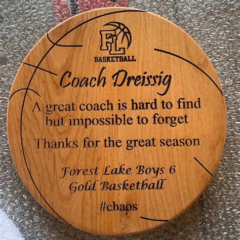 coach appreciation plaque.